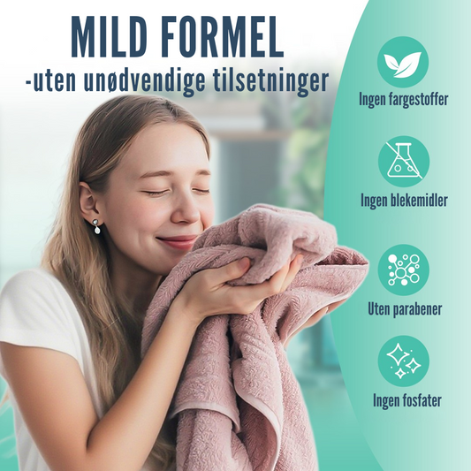Oplev Flekkfritts parfumerede vaskemidler – inspireret af blomster, frugt og natur.