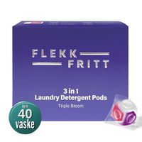 Flekkfritt 3 in 1 Vaskemiddel Pods - Triple Bloom 40stk