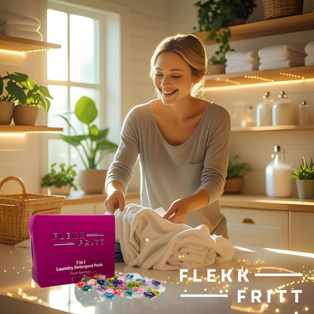 Farverig vaskepod med 7 funktioner – effektiv vask og duft