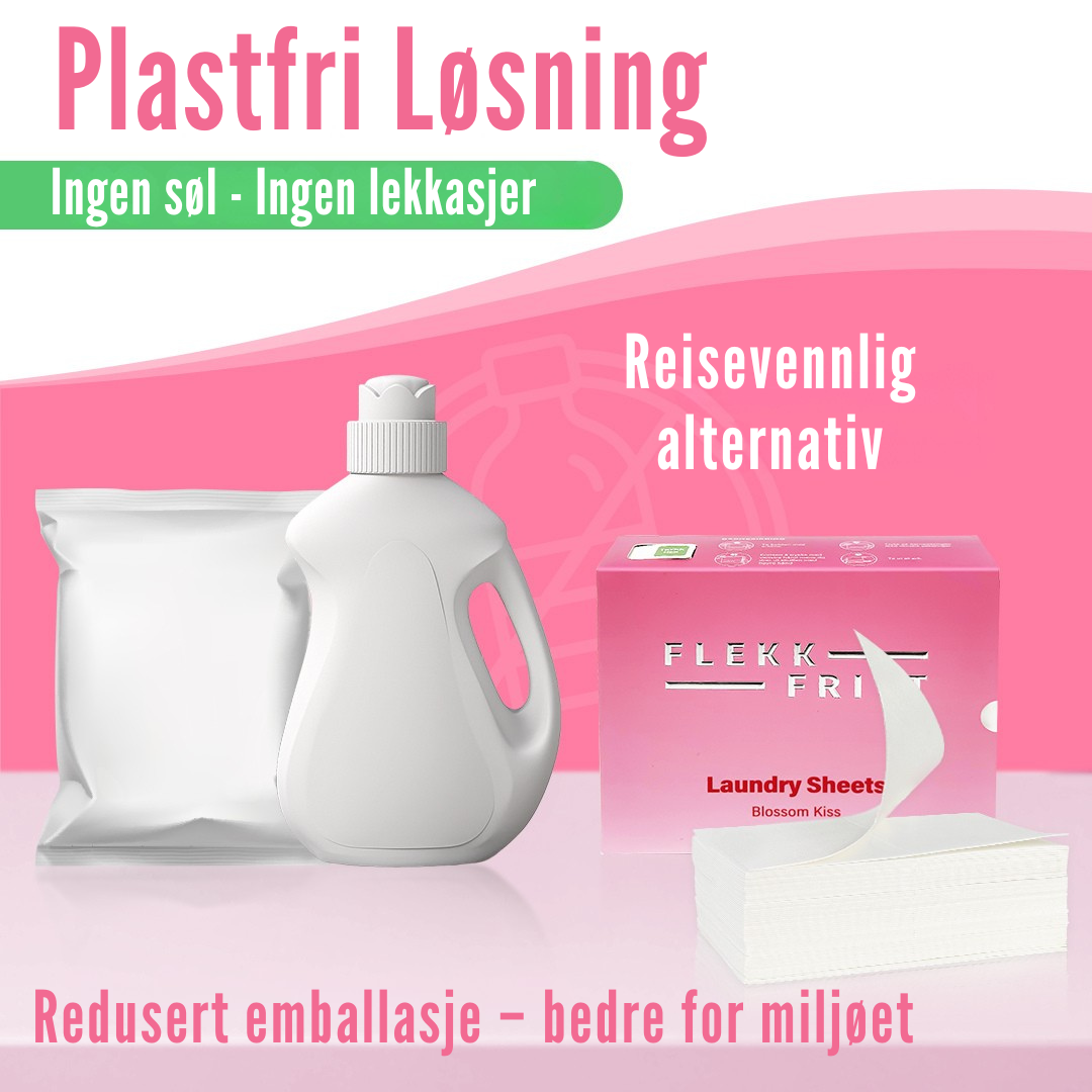 Hvid t-shirt nyvasket med Blossom Kiss vaskeark