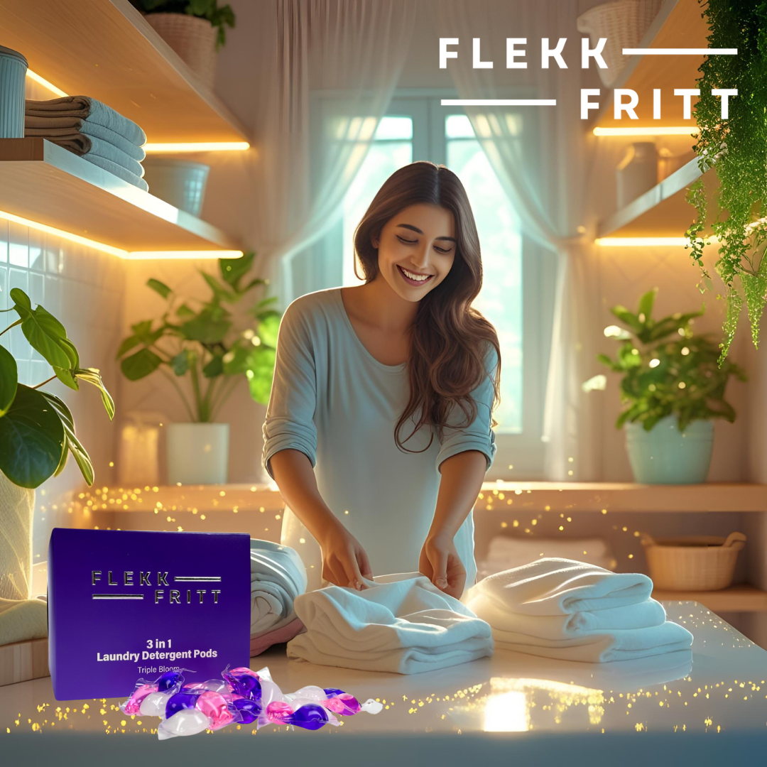 3-i-1 vaskepods med blomsterduft – effektiv pletfjerning og pleje