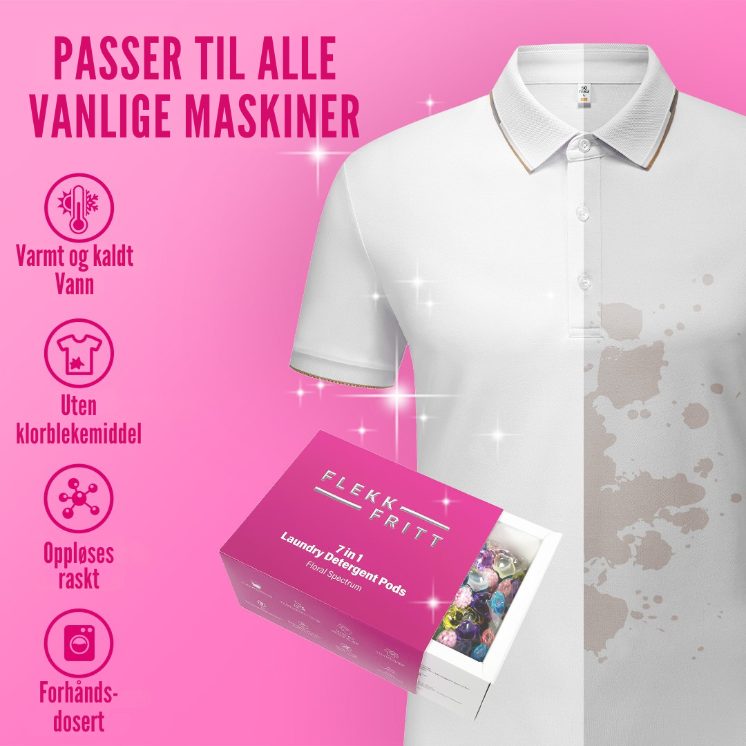 Pletfri 7-i-1 vaskekapsler – foruddoserede