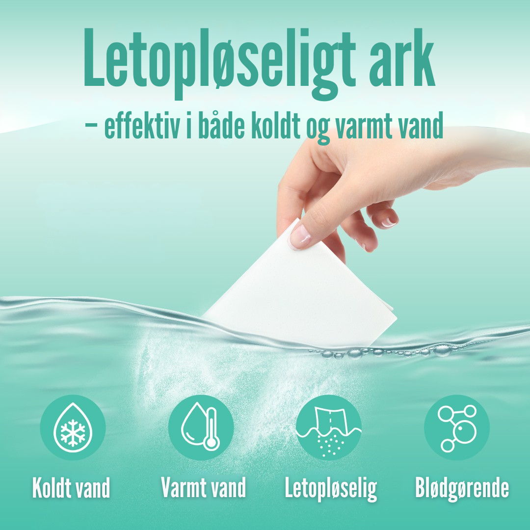 Pure Linen ark i hånden før brug