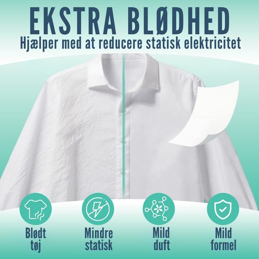 Flekkfritt Blødgøringsark - Pure Linen 50stk - op til 100 vask