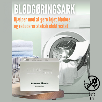 Blødt og statisk-frit tøj med Sensitive Care ark
