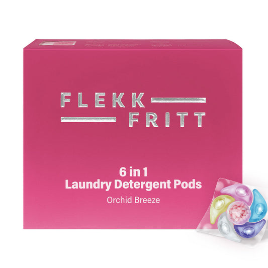 Flekkfritt 6 in 1 Laundry Detergent Pods Orchid Breeze 50stk