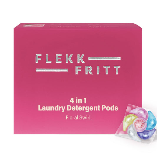 Flekkfritt 4 in 1 Laundry Detergent Pods Floral Swirl 50stk