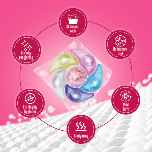 Flekkfritt 6 in 1 Vaskemiddel Pods - Orchid Breeze 50stk