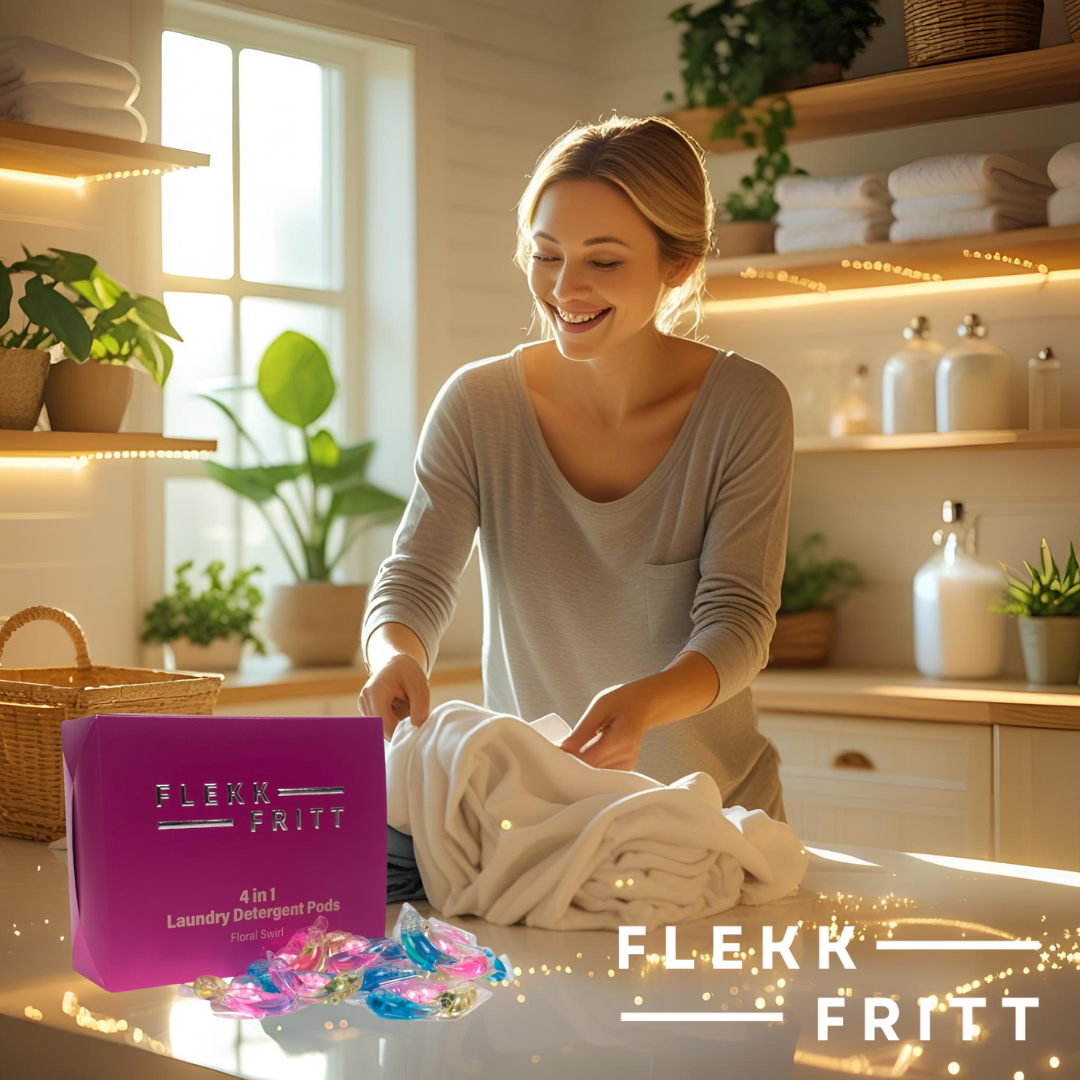 Flekkfritt 4 in 1 Laundry Detergent Pods Floral Swirl 50stk