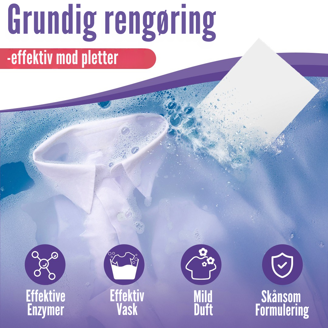 Illustration med lavendelblomster ved siden af æsken