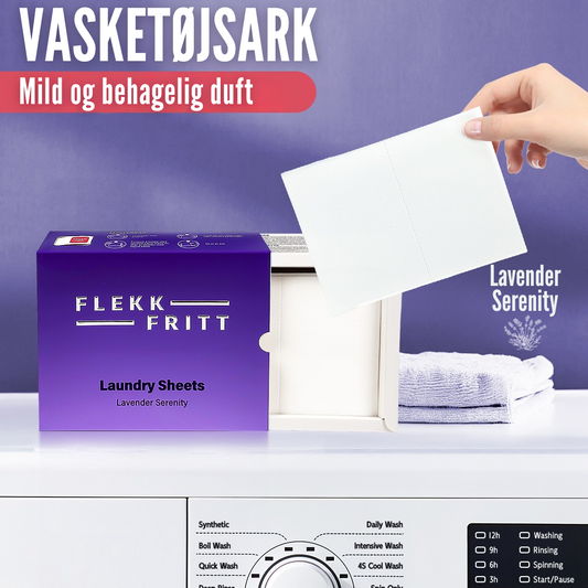 Flekkfritt Vasketøjsark - Lavender Serenity 50ark - op til 100vask