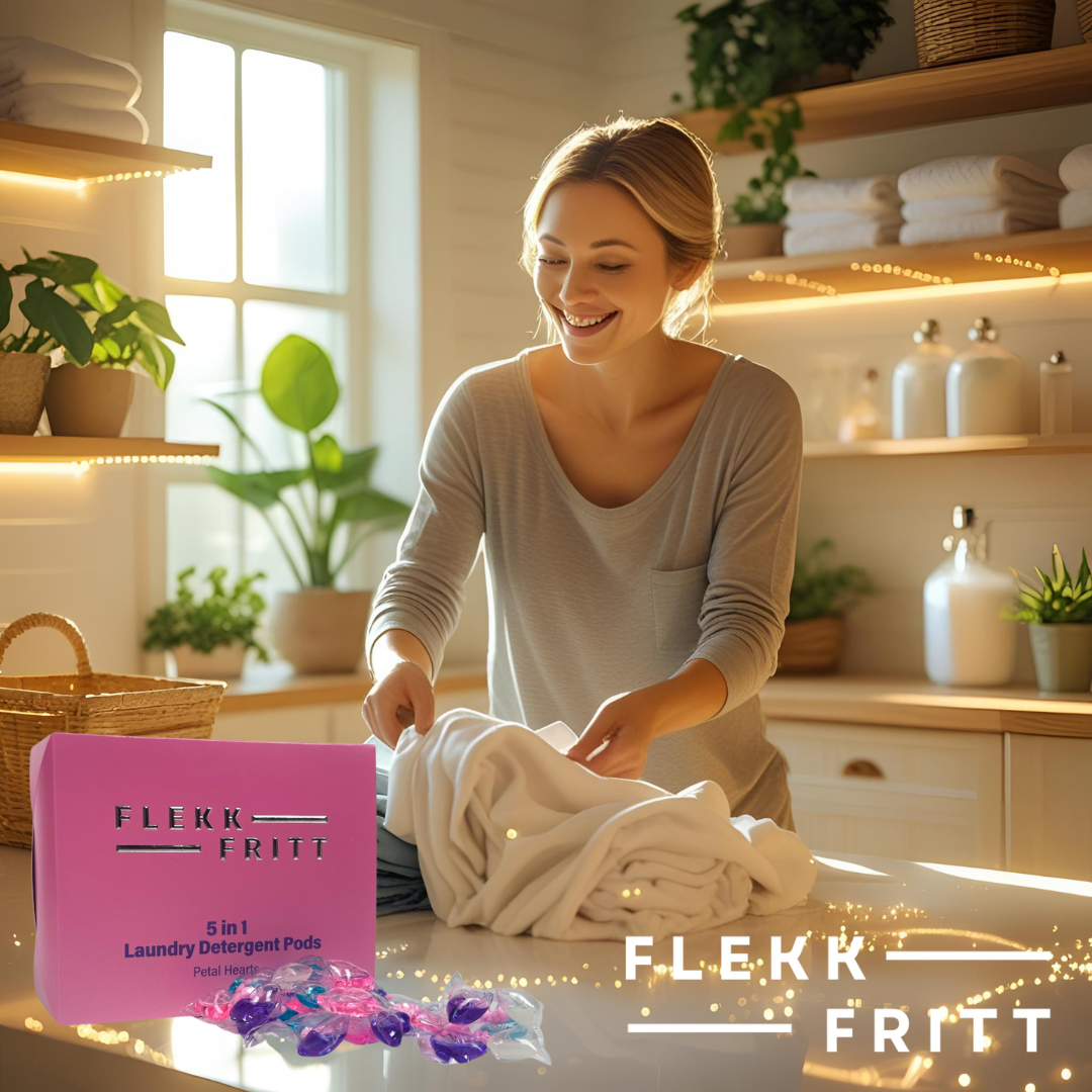Flekkfritt 5 in 1 Laundry Detergent Pods Petal Hearts 50stk