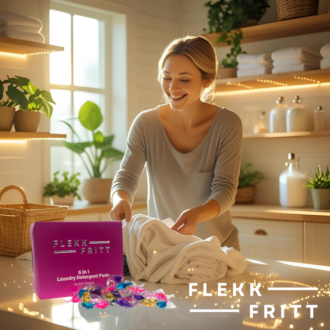 Flekkfritt 6 in 1 Laundry Detergent Pods Orchid Breeze 50stk