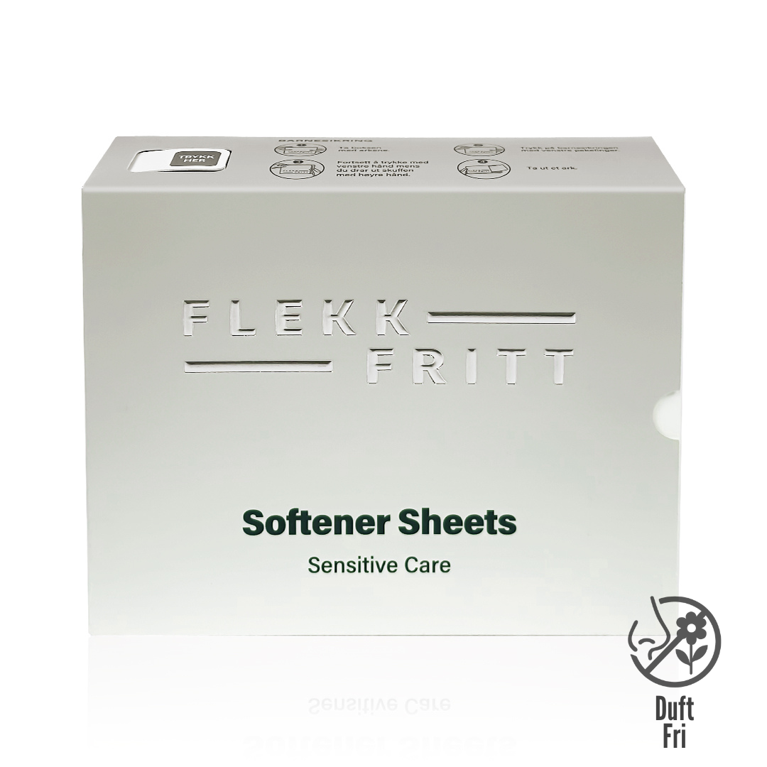 Flekkfritt Fabric Softener Sheets Sensitive Care 50stk <100 vask