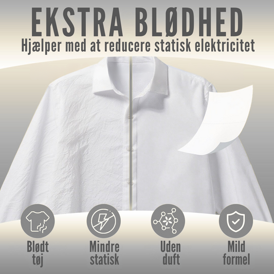 Flekkfritt Blødgøringsark - Sensitive Care 50stk - op til 100 vask