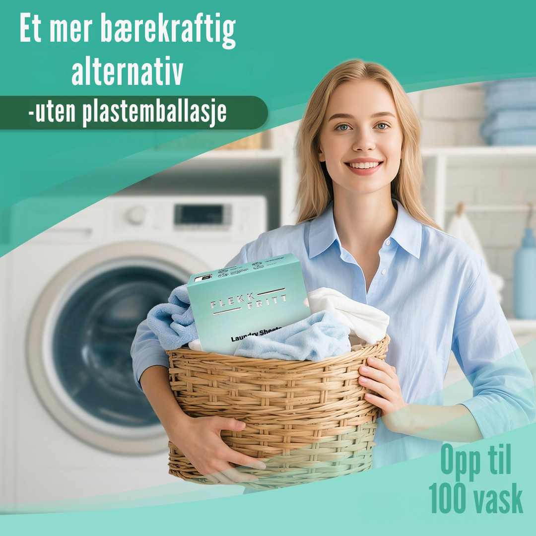 Flekkfritt Laundry Detergent Sheets Pure Linen 50ark <100vask