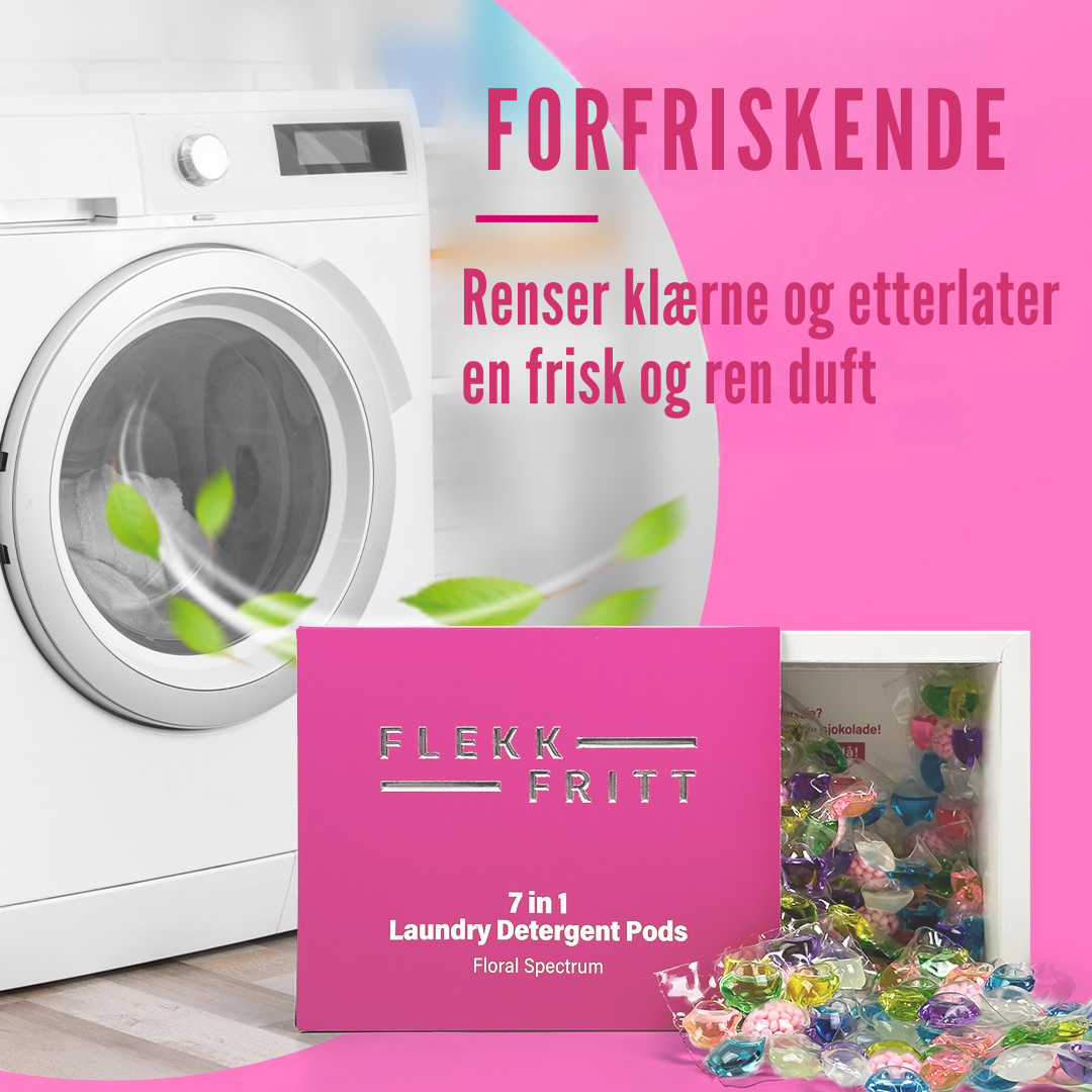 Flekkfritt 7 in 1 Laundry Detergent Pods Floral Spectrum 50stk