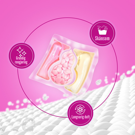 Flekkfritt 3 in 1 Laundry Detergent Pods Bloom Duo 50stk