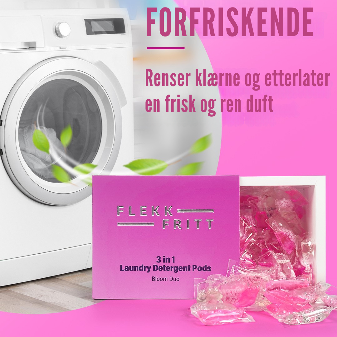 Flekkfritt 3 in 1 Laundry Detergent Pods Bloom Duo 50stk