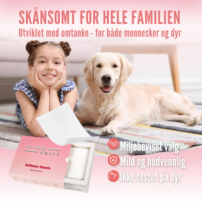 Flekkfritt Fabric Softener Sheets Blossom Kiss 50stk <100 vask