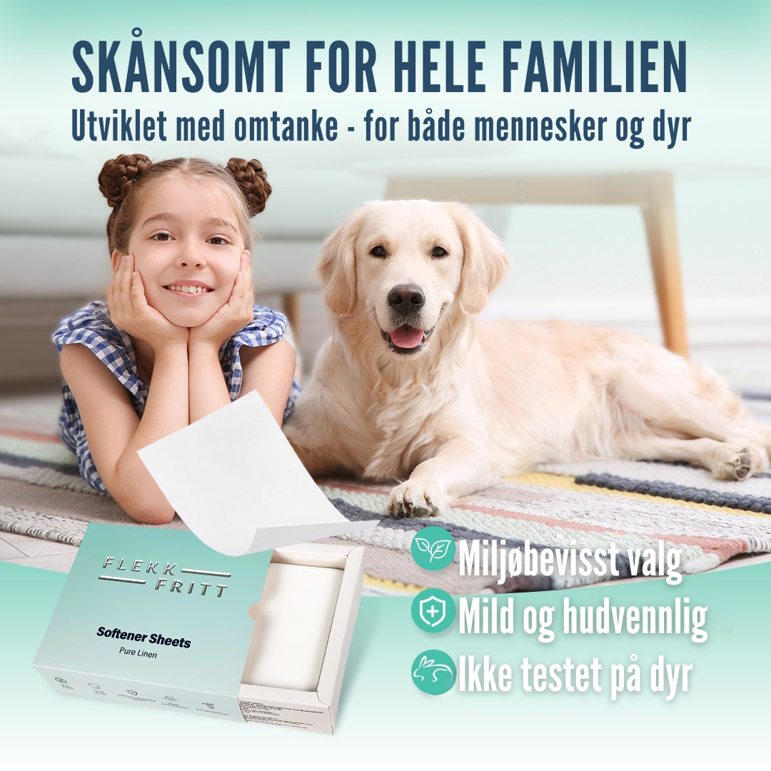 Flekkfritt Fabric Softener Sheets Pure Linen 50stk <100 vask