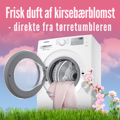 Ark lagt i tørretumbleren sammen med tøj