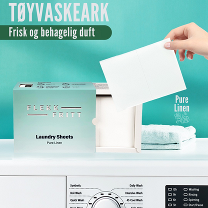 Flekkfritt Laundry Detergent Sheets Pure Linen 50ark <100vask