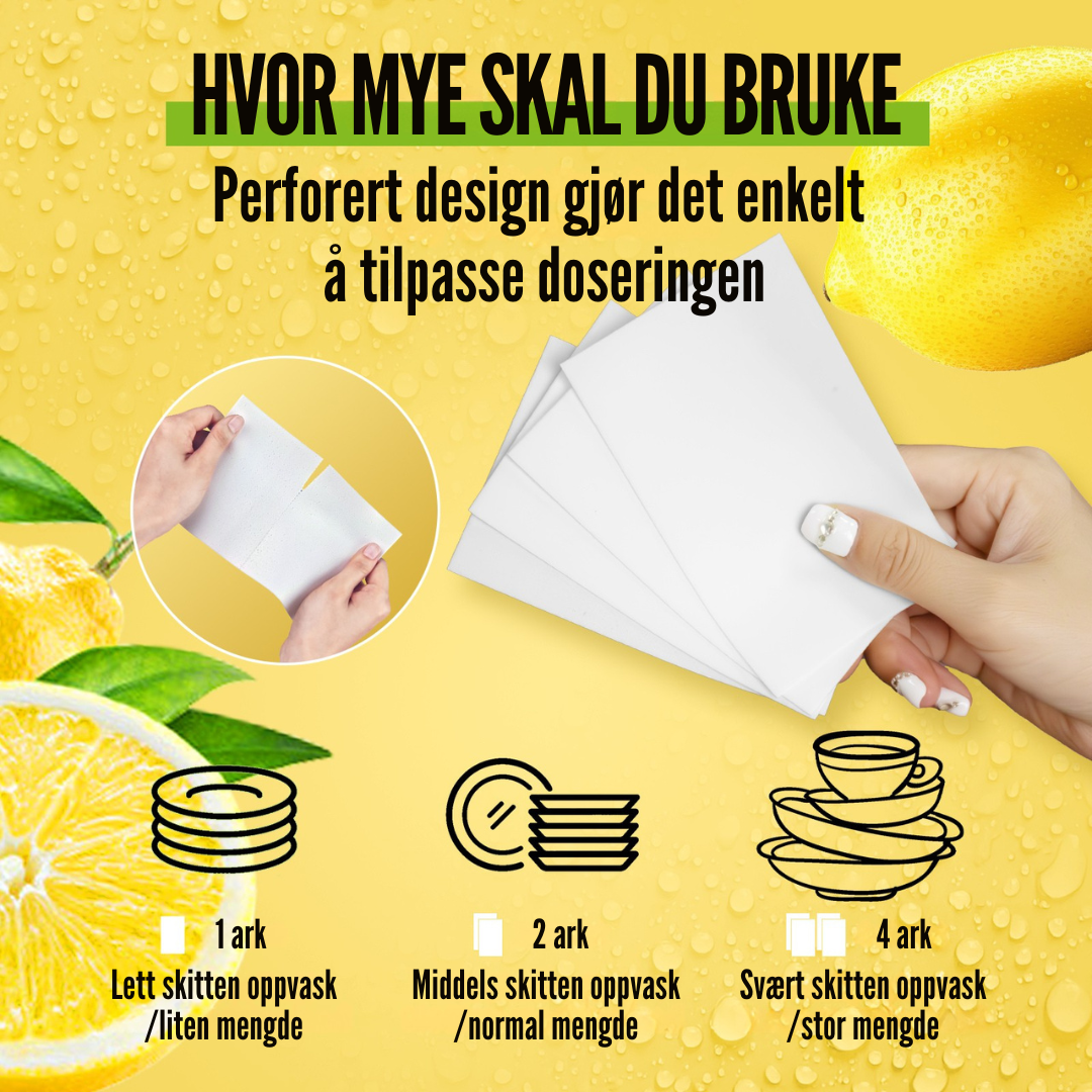 Flekkfritt Dishwasher Sheets Citrus Spark 50stk