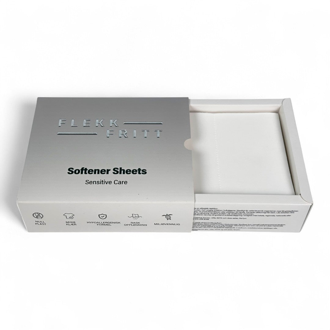 Flekkfritt Fabric Softener Sheets Sensitive Care 50stk <100 vask