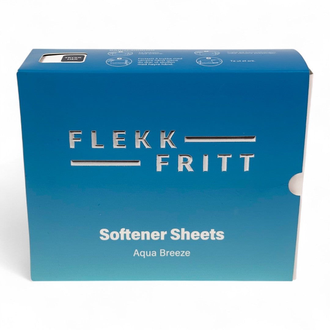 Flekkfritt Fabric Softener Sheets Aqua Breeze 50stk <100 vask