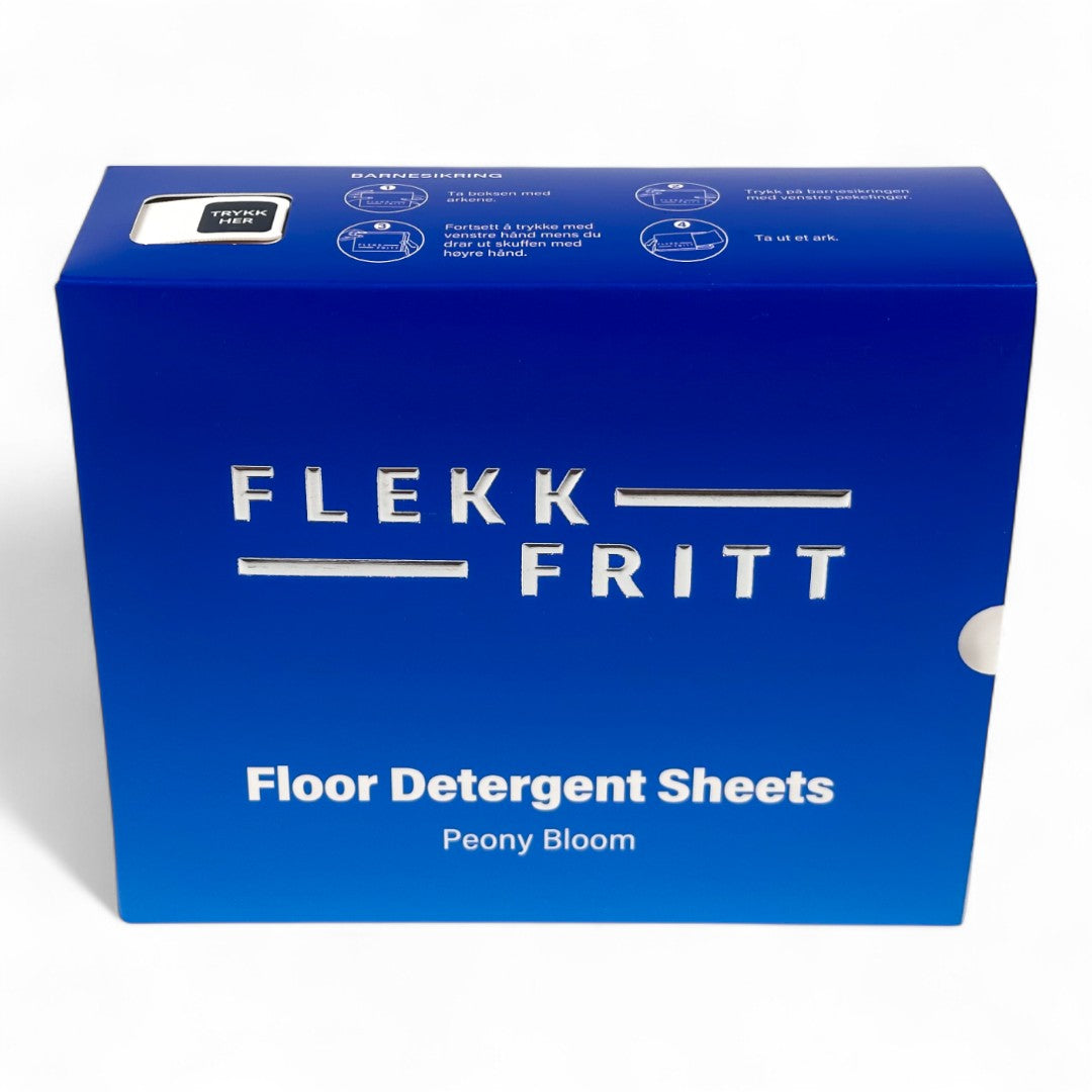 Flekkfritt Floor Detergent Sheets Peony Fresh 50 ark 100 vask
