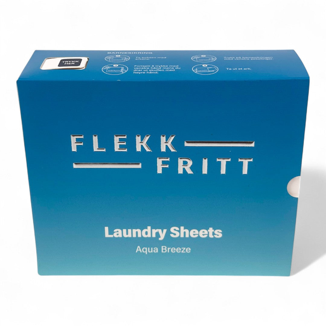 Flekkfritt Laundry Detergent Sheets Aqua Breeze 50ark <100vask