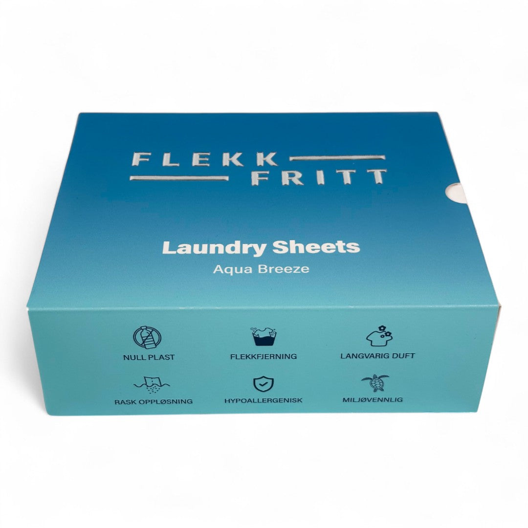 Flekkfritt Laundry Detergent Sheets Aqua Breeze 50ark <100vask
