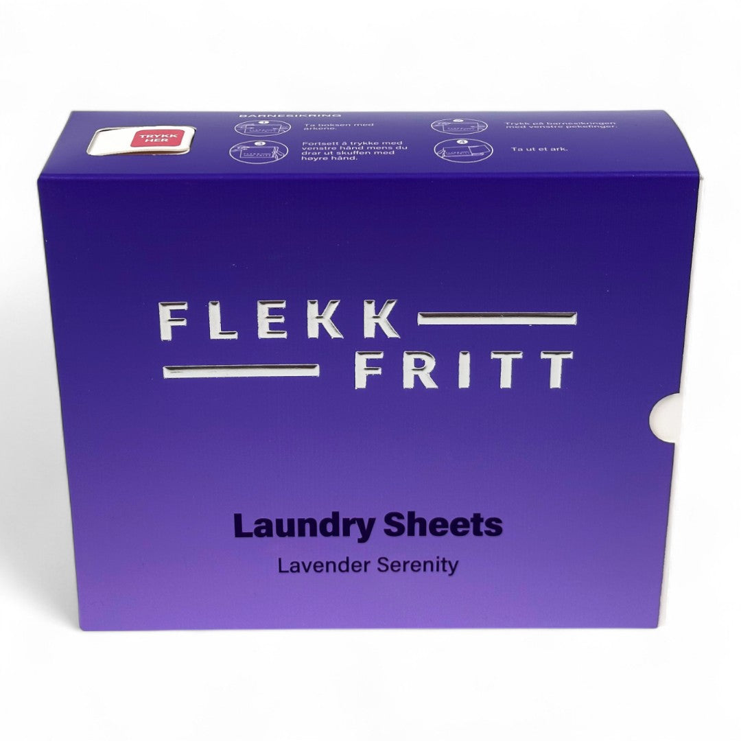 Flekkfritt Laundry Detergent Sheets Lavender Serenity 50ark <100vask