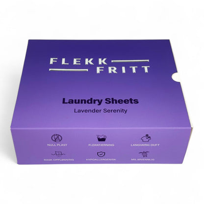 Flekkfritt Laundry Detergent Sheets Lavender Serenity 50ark <100vask