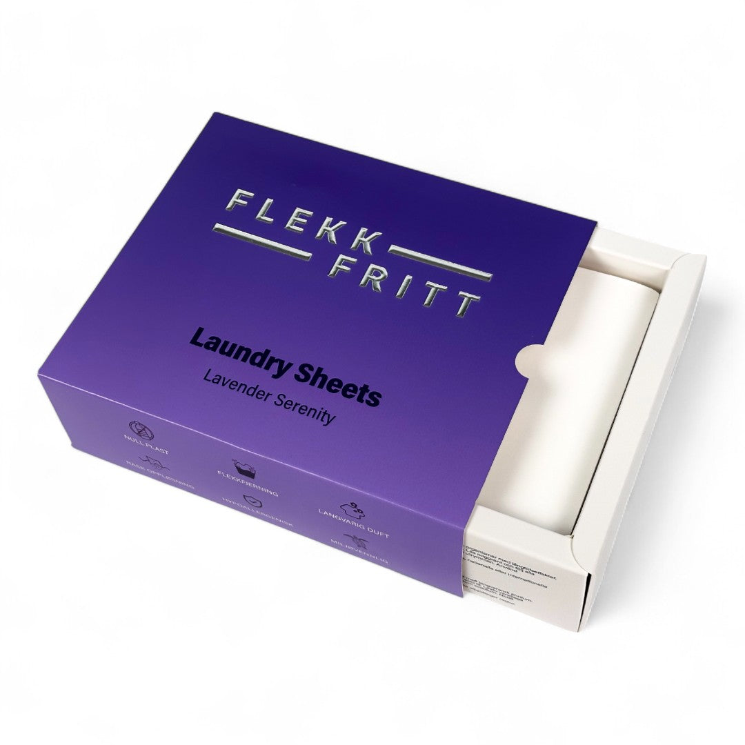 Flekkfritt Laundry Detergent Sheets Lavender Serenity 50ark <100vask