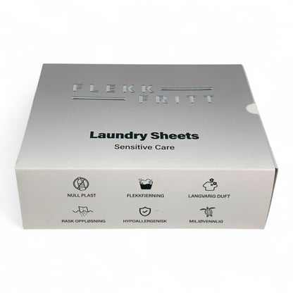Flekkfritt Laundry Detergent Sheets Sensitive Care 50ark <100vask