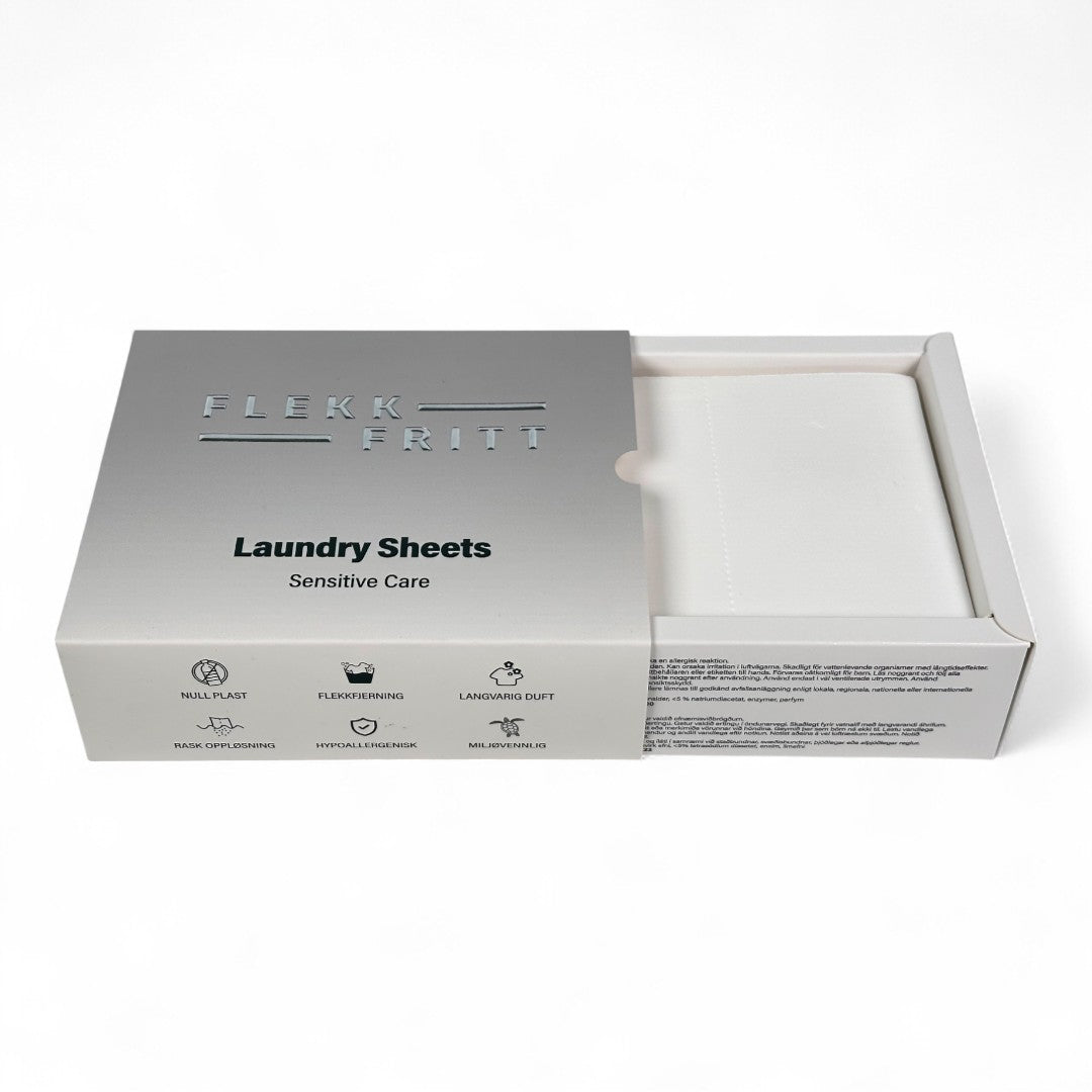 Flekkfritt Laundry Detergent Sheets Sensitive Care 50ark <100vask