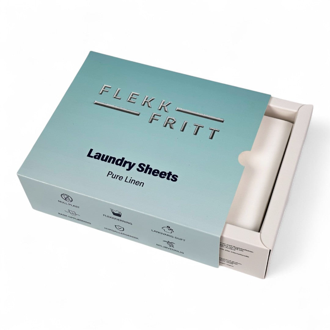 Flekkfritt Laundry Detergent Sheets Pure Linen 50ark <100vask