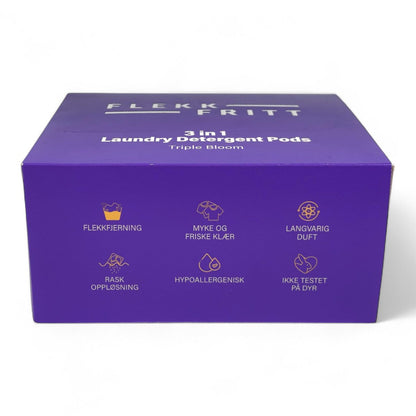 Flekkfritt 3 in 1 Laundry Detergent Pods Triple Bloom 50stk