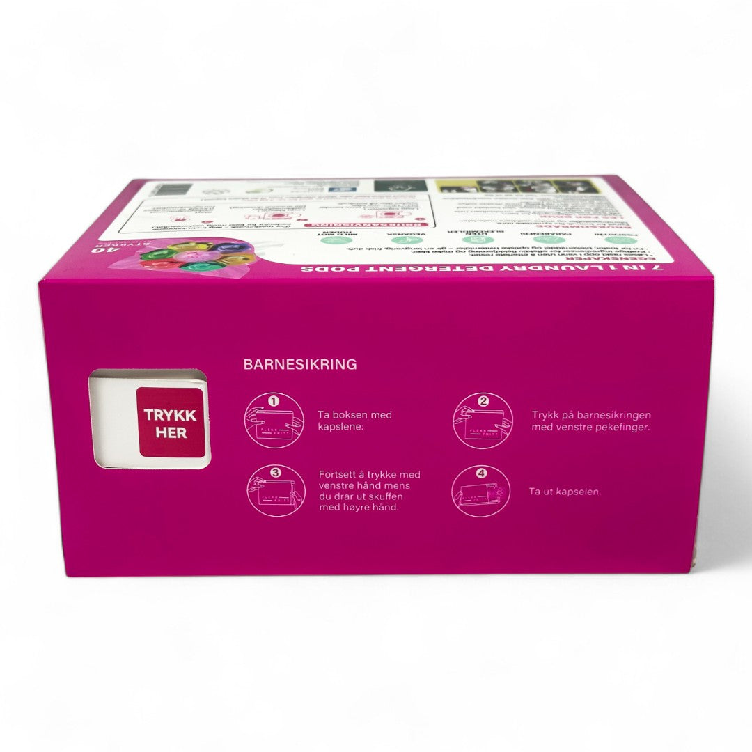 Flekkfritt 7 in 1 Laundry Detergent Pods Floral Spectrum 50stk