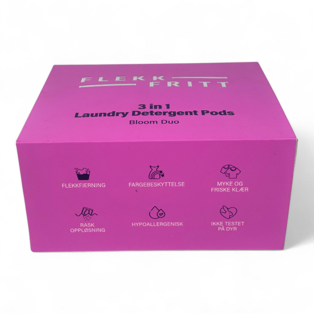 Flekkfritt 3 in 1 Laundry Detergent Pods Bloom Duo 50stk