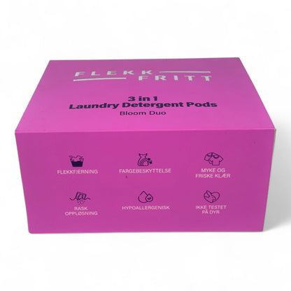 Flekkfritt 3 in 1 Laundry Detergent Pods Bloom Duo 50stk
