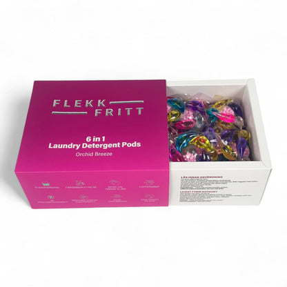 Flekkfritt 6 in 1 Laundry Detergent Pods Orchid Breeze 50stk