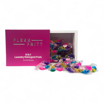 Flekkfritt 6 in 1 Laundry Detergent Pods Orchid Breeze 50stk