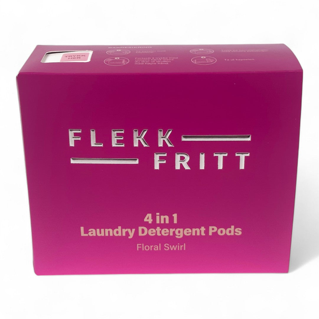 Flekkfritt 4 in 1 Laundry Detergent Pods Floral Swirl 50stk