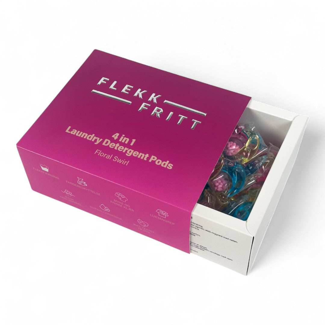 Flekkfritt 4 in 1 Laundry Detergent Pods Floral Swirl 50stk