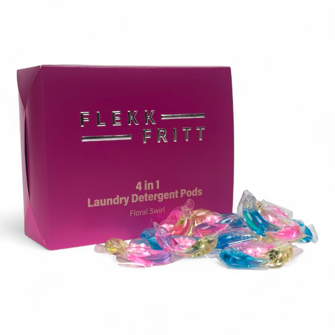 Flekkfritt 4 in 1 Laundry Detergent Pods Floral Swirl 50stk