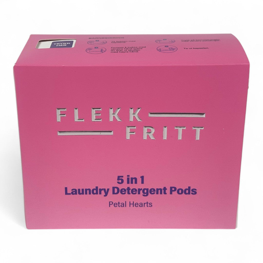 Flekkfritt 5 in 1 Laundry Detergent Pods Petal Hearts 50stk