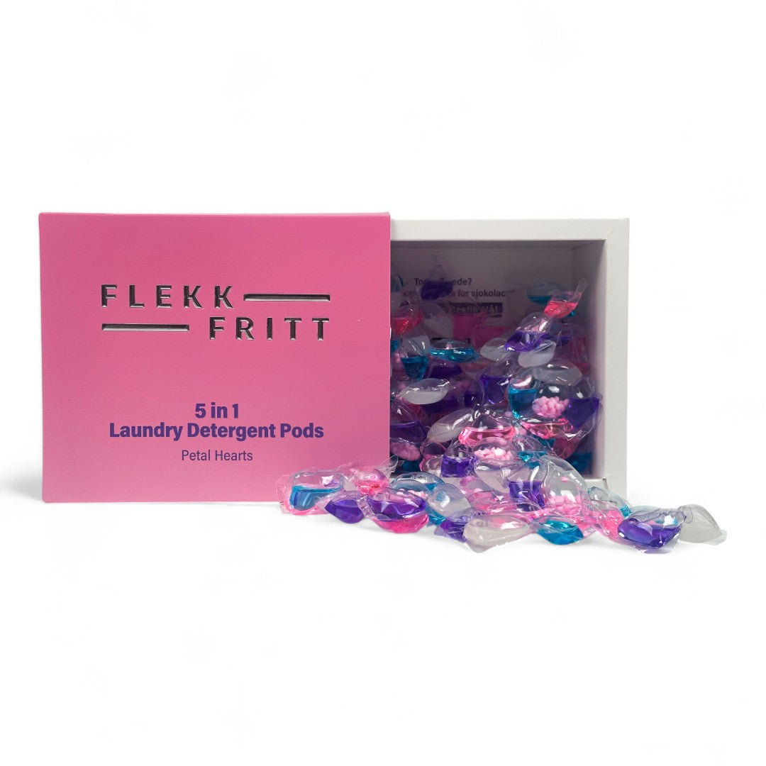 Flekkfritt 5 in 1 Laundry Detergent Pods Petal Hearts 50stk